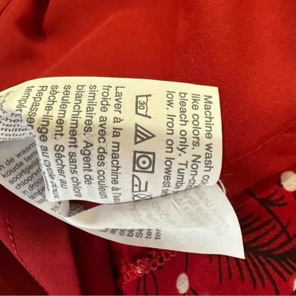 Madewell Hazelwood Wrap Front Mini Dress Red Windswept Floral - Picture 7 of 9